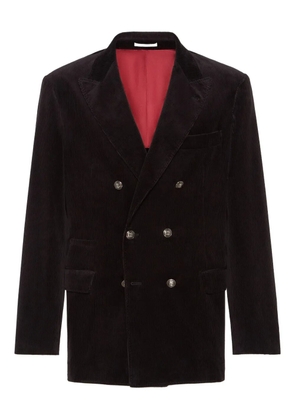 Brunello Cucinelli corduroy double-breasted blazer - Black
