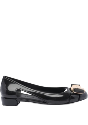 Ferragamo 30mm leather ballet flats - Black