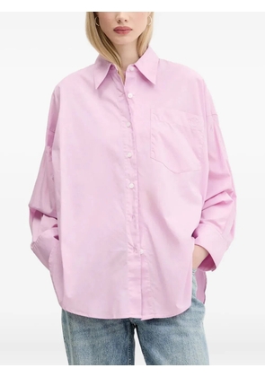 HUGO embroidered-logo cotton shirt - Pink