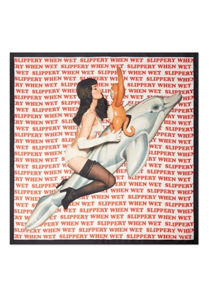 Stella McCartney Slippery when wet silk scarf - Neutrals