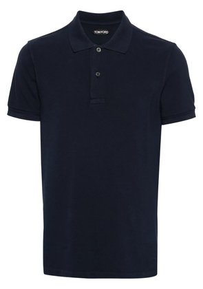 TOM FORD Tennis cotton polo shirt - Blue