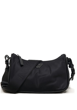 Emporio Armani logo-plaque cross-body bag - Black