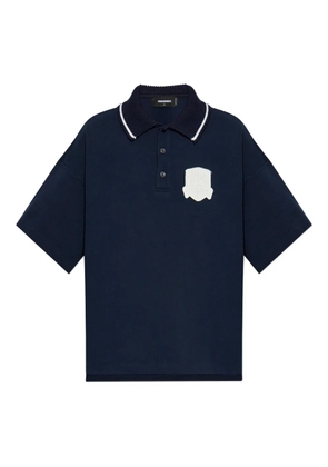 DSQUARED2 logo-patch polo shirt - Blue