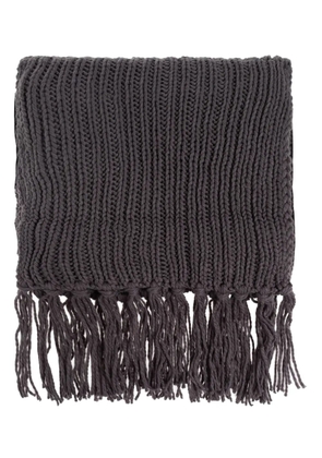 Y-3 fringed scarf - Grey