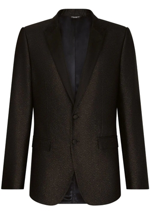 Dolce & Gabbana Martini-fit lamé jacquard silk tuxedo suit - Black