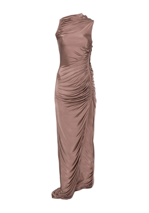 Rick Owens Lilies ruched maxi dress - Brown