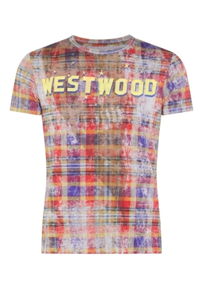 Vivienne Westwood plaid-print Westwood T-shirt - Yellow