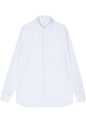 Lardini pinstriped long-sleeve shirt - White