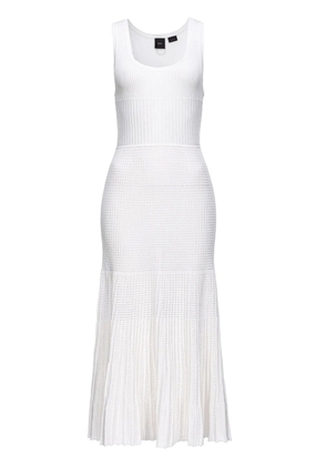 PINKO textured-knit scoop-neck dress - White