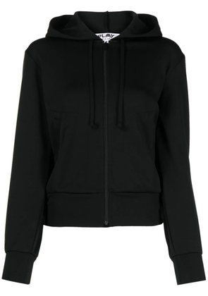 Comme Des Garçons Play logo-appliqué zip-up hoodie - Black