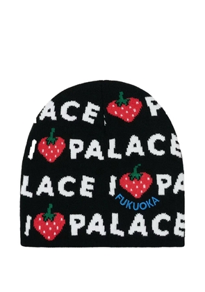 Palace logo-embellishment beanie hat - Black
