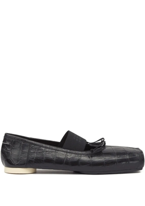 MM6 Maison Margiela crocodile-embossed ballet flats - Black