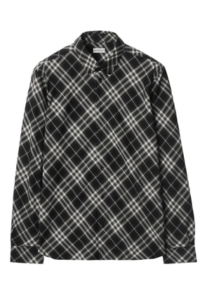 Burberry check cotton flannel shirt - Black