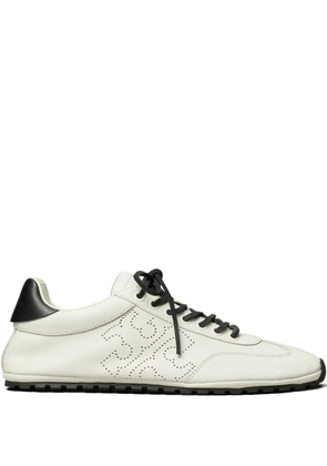 Tory Burch leather perforated sneakers - White