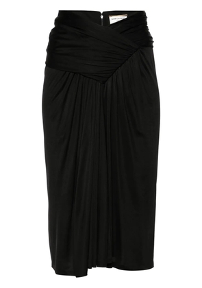 Saint Laurent draped pencil miniskirt - Black