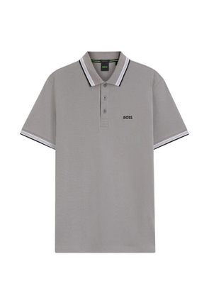 BOSS logo-embroidery polo shirt - Grey