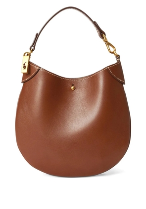 Polo Ralph Lauren Pony-plaque leather shoulder bag - Brown