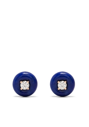 Fernando Jorge 18kt rose gold Orbit Medium diamond and lapis lazuli studs