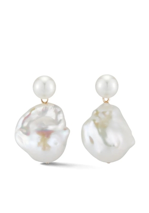 Mateo duality pearl drop earrings - Gold
