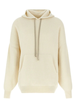 Rick Owens Hun kangaroo-pocket hoodie - White
