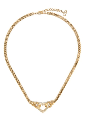 Christian Dior Pre-Owned 1990s heart-charm chain necklace - Gold