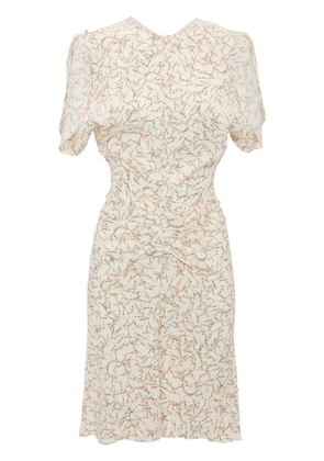 Victoria Beckham gathered-waist mini dress - Neutrals