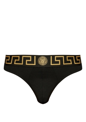 Versace Greca stretch-cotton briefs - Black