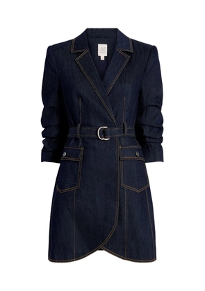Cinq A Sept Jenessa belted denim minidress - Blue