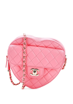 CHANEL Pre-Owned CC in Love Heart Bag Quilted Lambskin crossbody bag - Pink