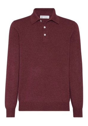 Brunello Cucinelli knitted polo shirt - Red