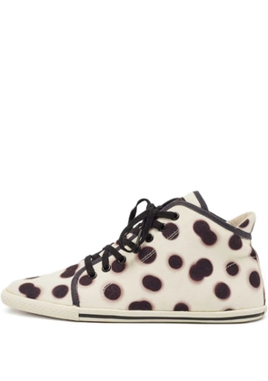 Marc Jacobs Pre-owned polka-dot high-top sneakers - BLACK/CREAM
