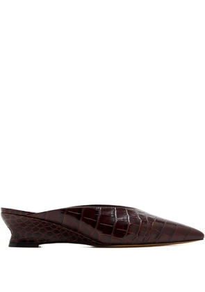 Le Monde Beryl 40mm Victoria micro-wedge mules - Brown