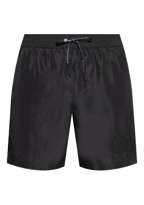 Dolce & Gabbana logo-embroidered swim shorts - Black