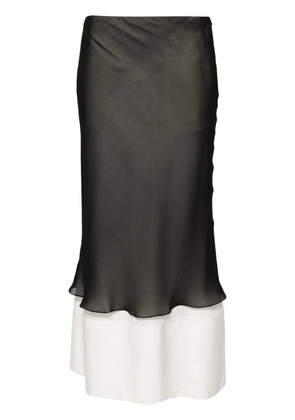 QUIRA Double flared miniskirt - Black