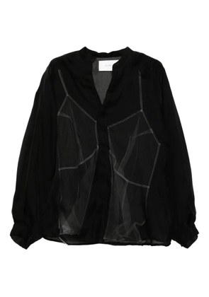 Quetsche bustier tulle-embellished shirt - Black
