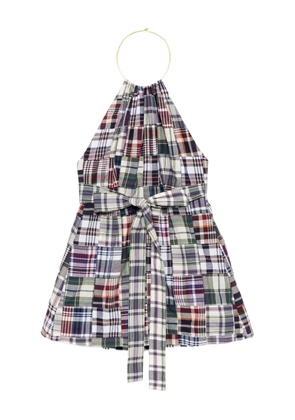 Cynthia Rowley Marisol Madras checked dress - Blue