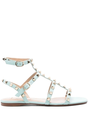Valentino Garavani Rockstud flat sandals - Blue