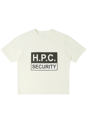 Heron Preston Security logo-print cotton T-shirt - Neutrals