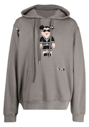Mostly Heard Rarely Seen 8-Bit graphic-print cotton hoodie - Grey