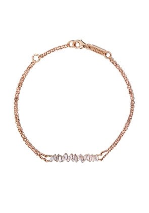 Suzanne Kalan 18kt rose gold diamond bracelet - Pink