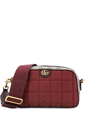 Gucci Pre-Owned Zip GG Coated Canvas and Quilted Mini GG Canvas Small crossbody bag - Red