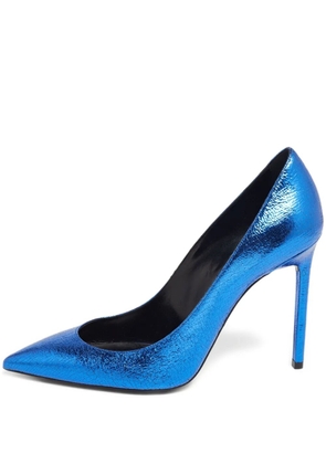 Saint Laurent Pre-Owned 110mm metallic pumps - Blue