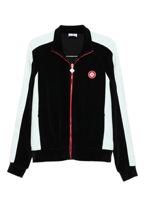 Casablanca panelled zip-up sport jacket - Black