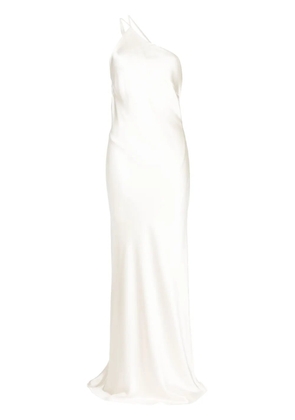 Michelle Mason single-shoulder maxi dress - White