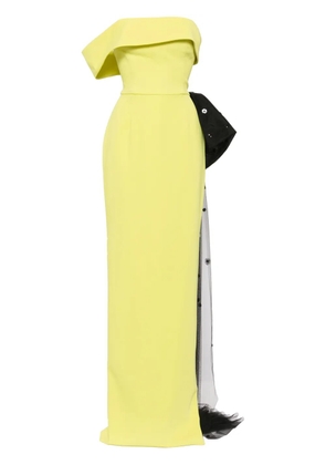 Saiid Kobeisy bow off-shoulder gown - Green