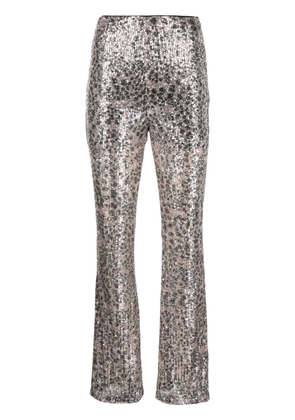 LIU JO sequin-embellished straight-leg trousers - Neutrals