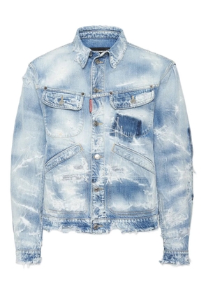 DSQUARED2 distressed denim jacket - Blue