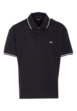 AMIRI contrasting-trim polo shirt - Black