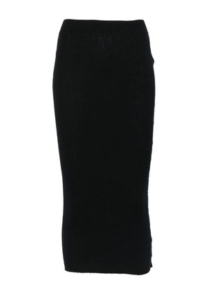 Courrèges ribbed midi skirt - Black