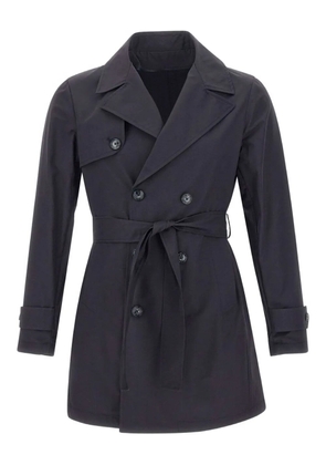 Barba double-breasted trench coat - Blue